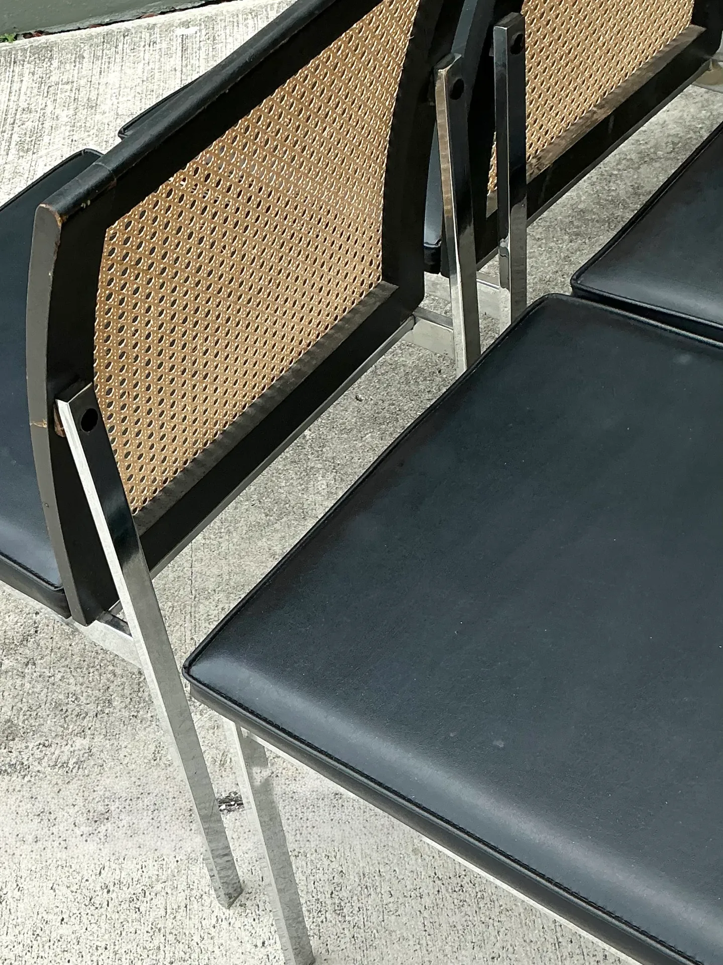 Vintage Paul McCobb For Lane Chrome and Cane Dining Chairs - Set of 8 — additional photo 3