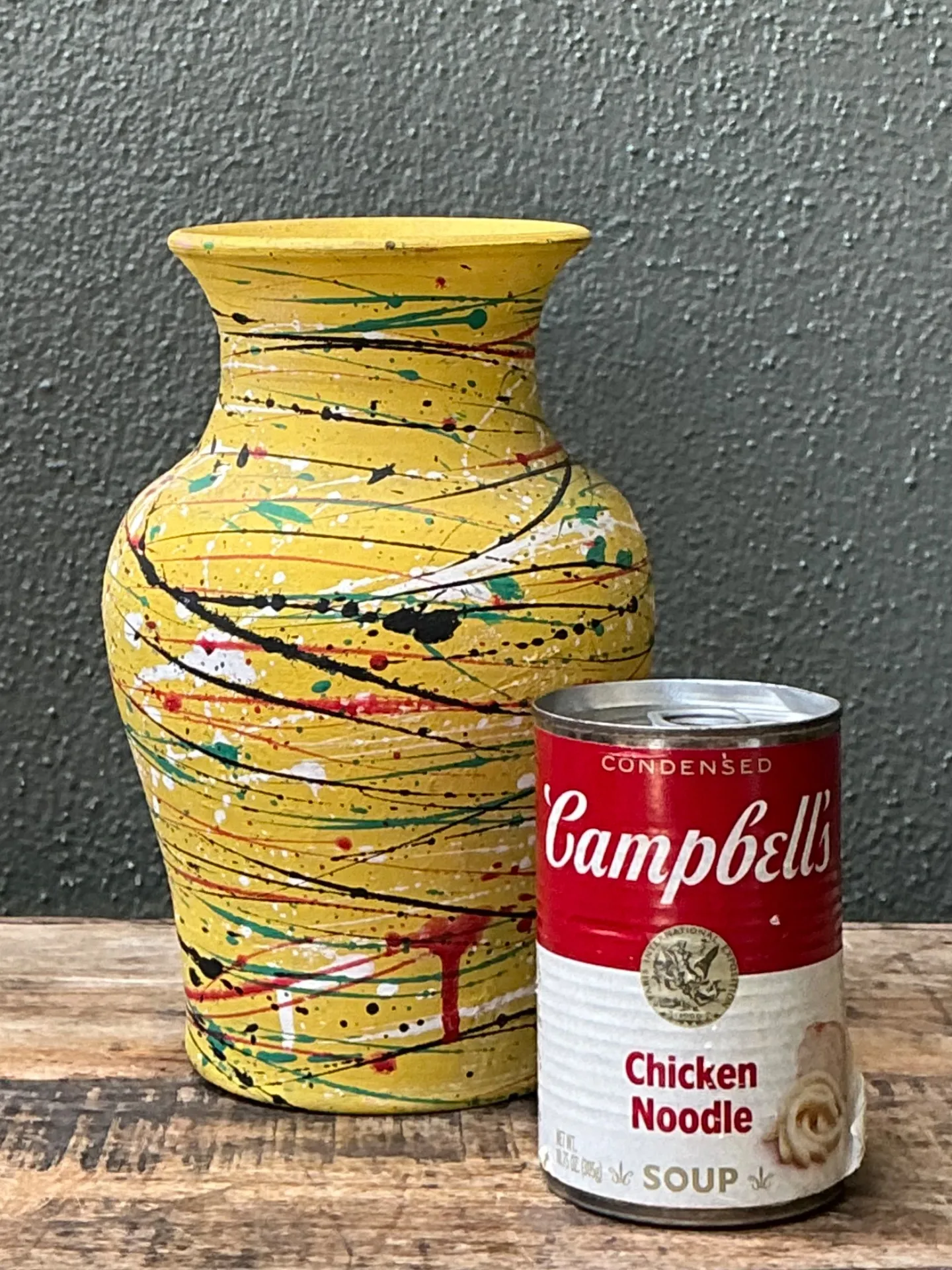 Vintage Splatter Paint Ceramic Vase — additional photo 1
