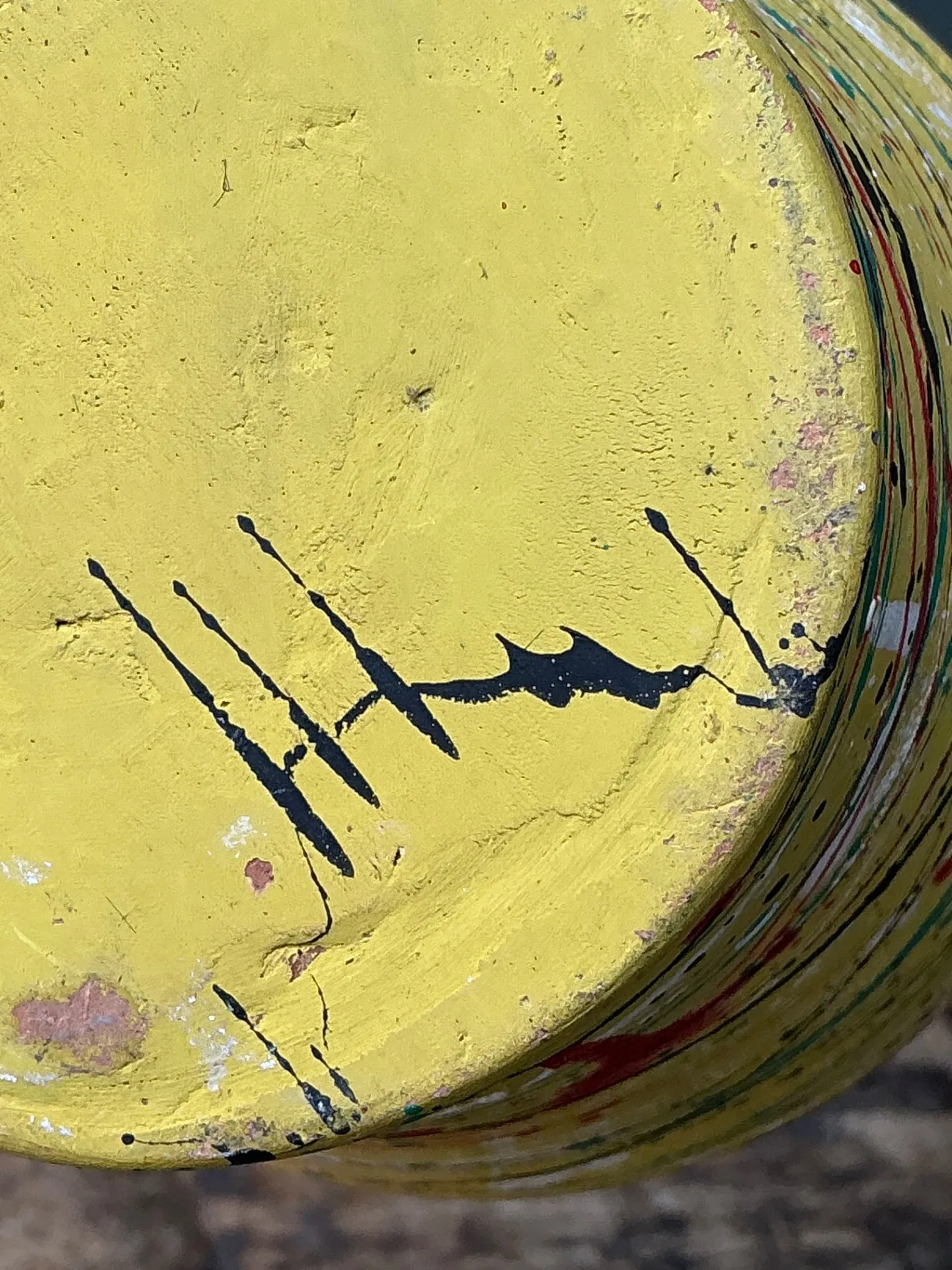 Vintage Splatter Paint Ceramic Vase — additional photo 2