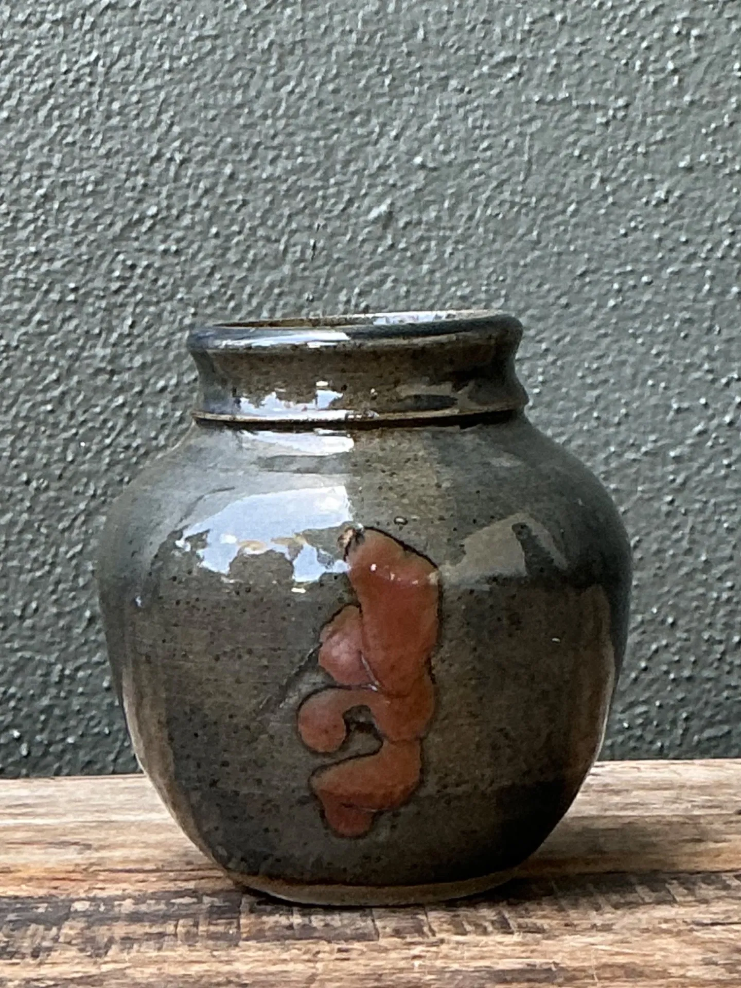 Vintage Glazed Ceramic Vase — additional photo 5