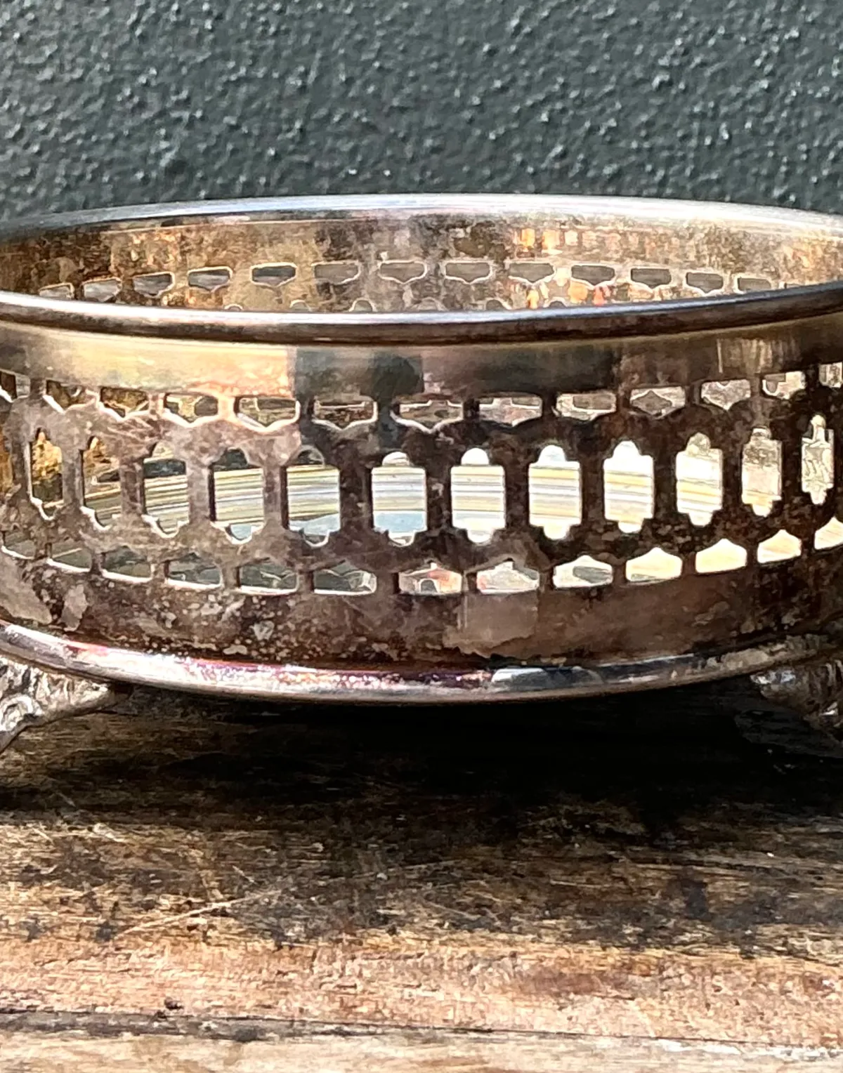 Vintage Silver Plate Wine Coaster — additional photo 2