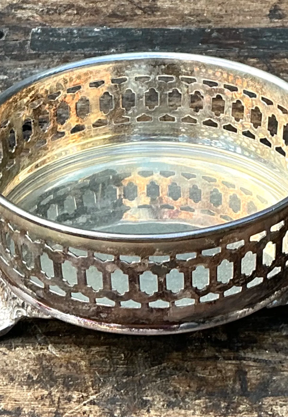 Vintage Silver Plate Wine Coaster — additional photo 5