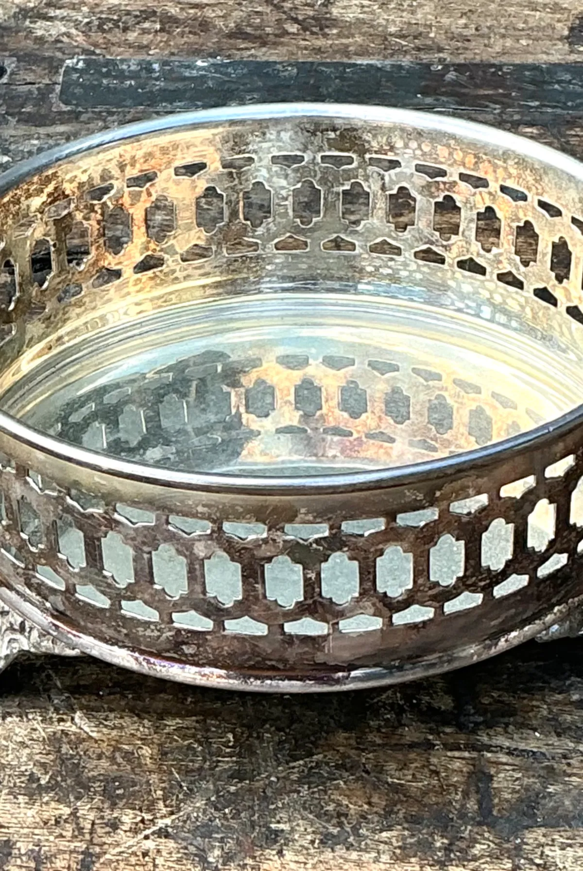 Vintage Silver Plate Wine Coaster — additional photo 4
