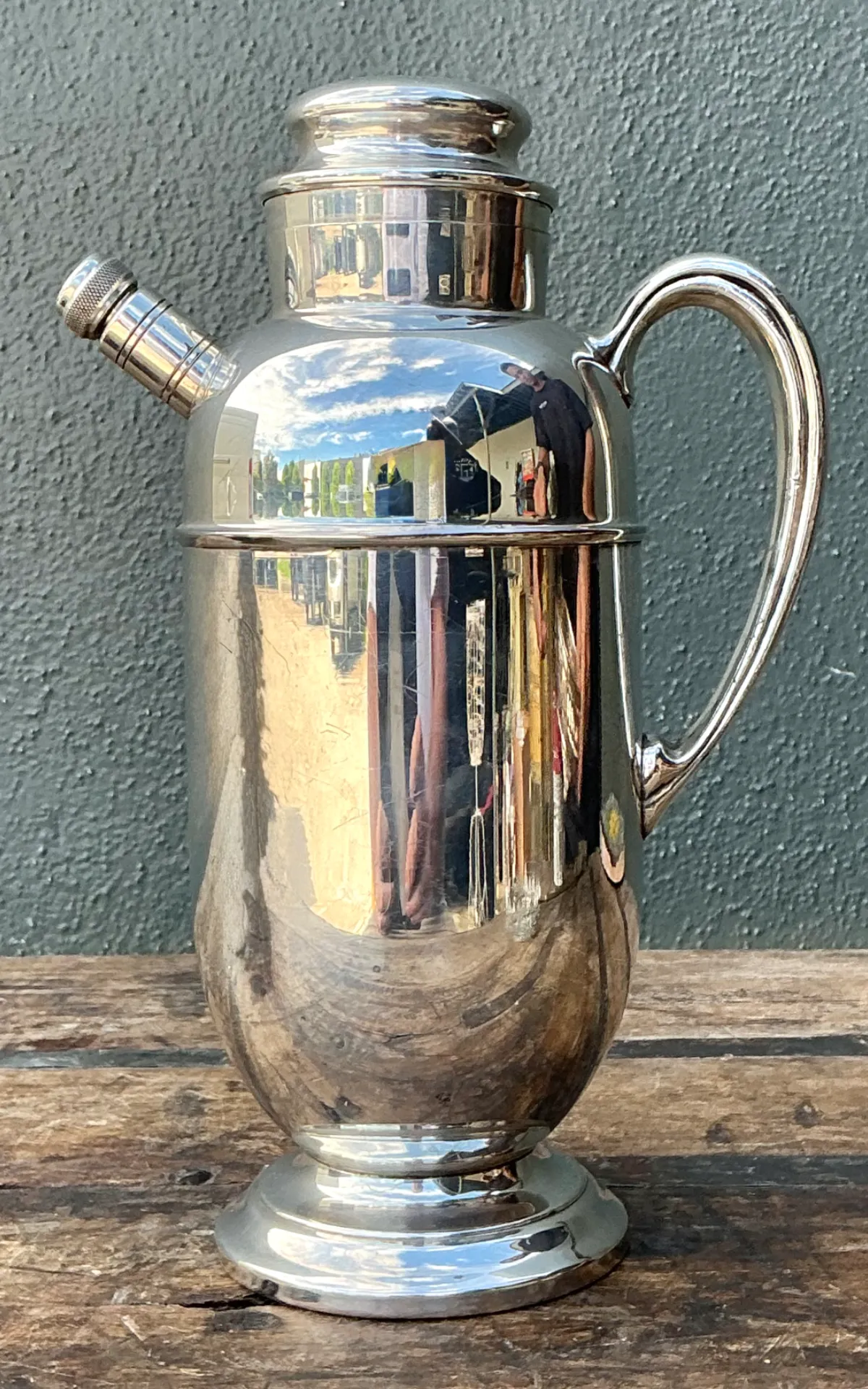 Vintage Art Deco Silver Plate Cocktail Pitcher — additional photo 8