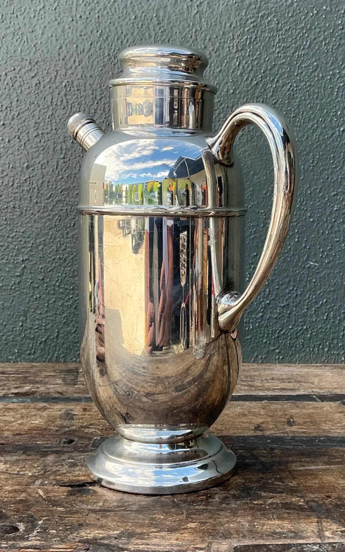 Vintage Art Deco Silver Plate Cocktail Pitcher — additional photo 5