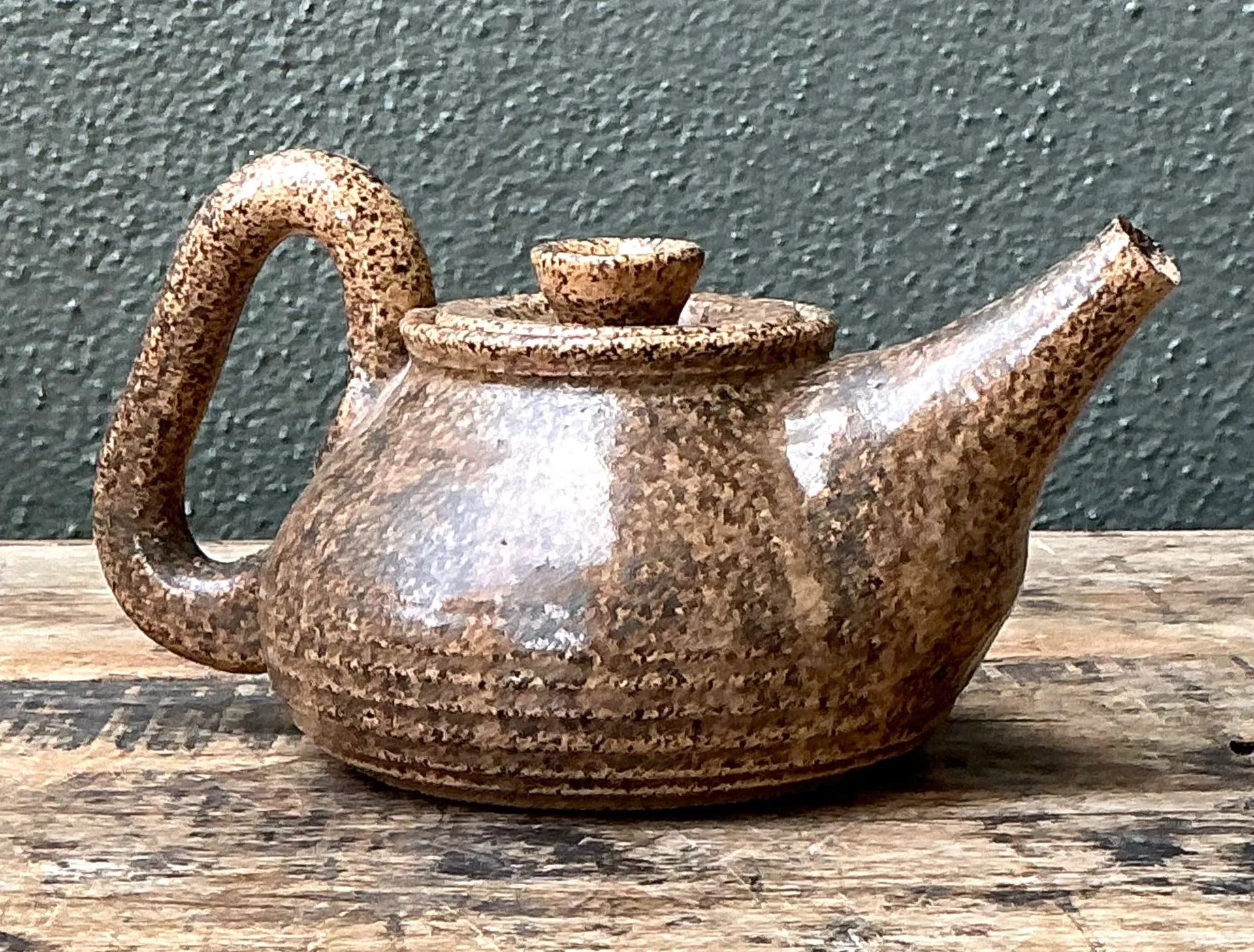 Vintage Handcrafted Ceramic Teapot — additional photo 3