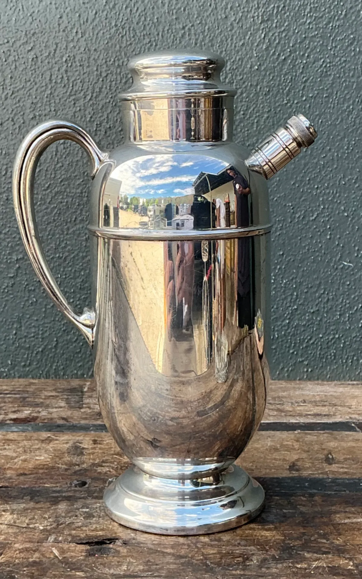Vintage Art Deco Silver Plate Cocktail Pitcher — additional photo 6