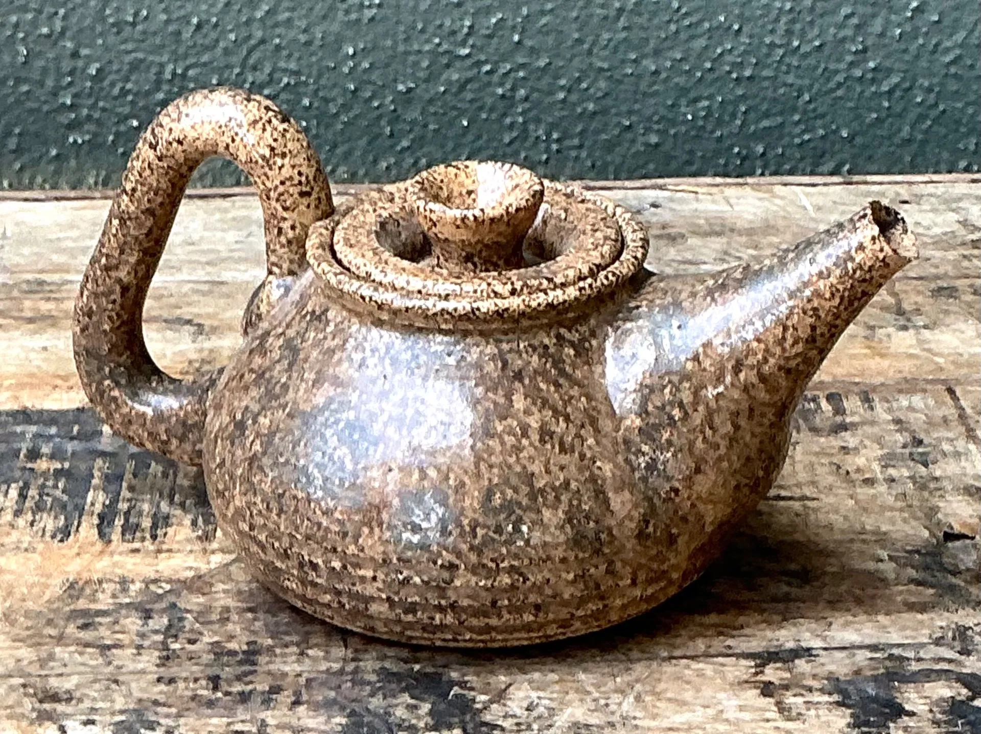 Vintage Handcrafted Ceramic Teapot — additional photo 7