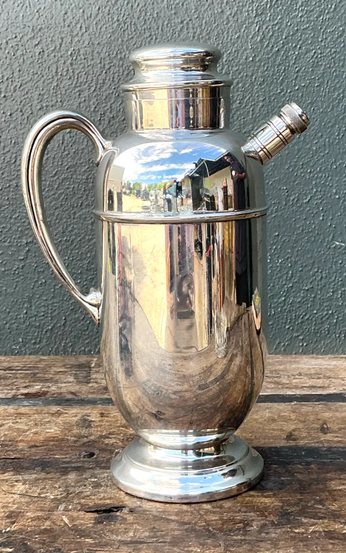 Vintage Art Deco Silver Plate Cocktail Pitcher
