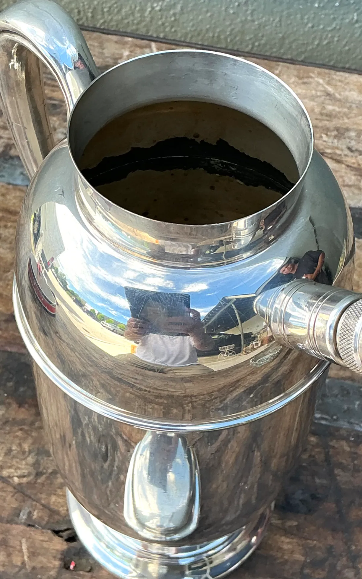 Vintage Art Deco Silver Plate Cocktail Pitcher — additional photo 2