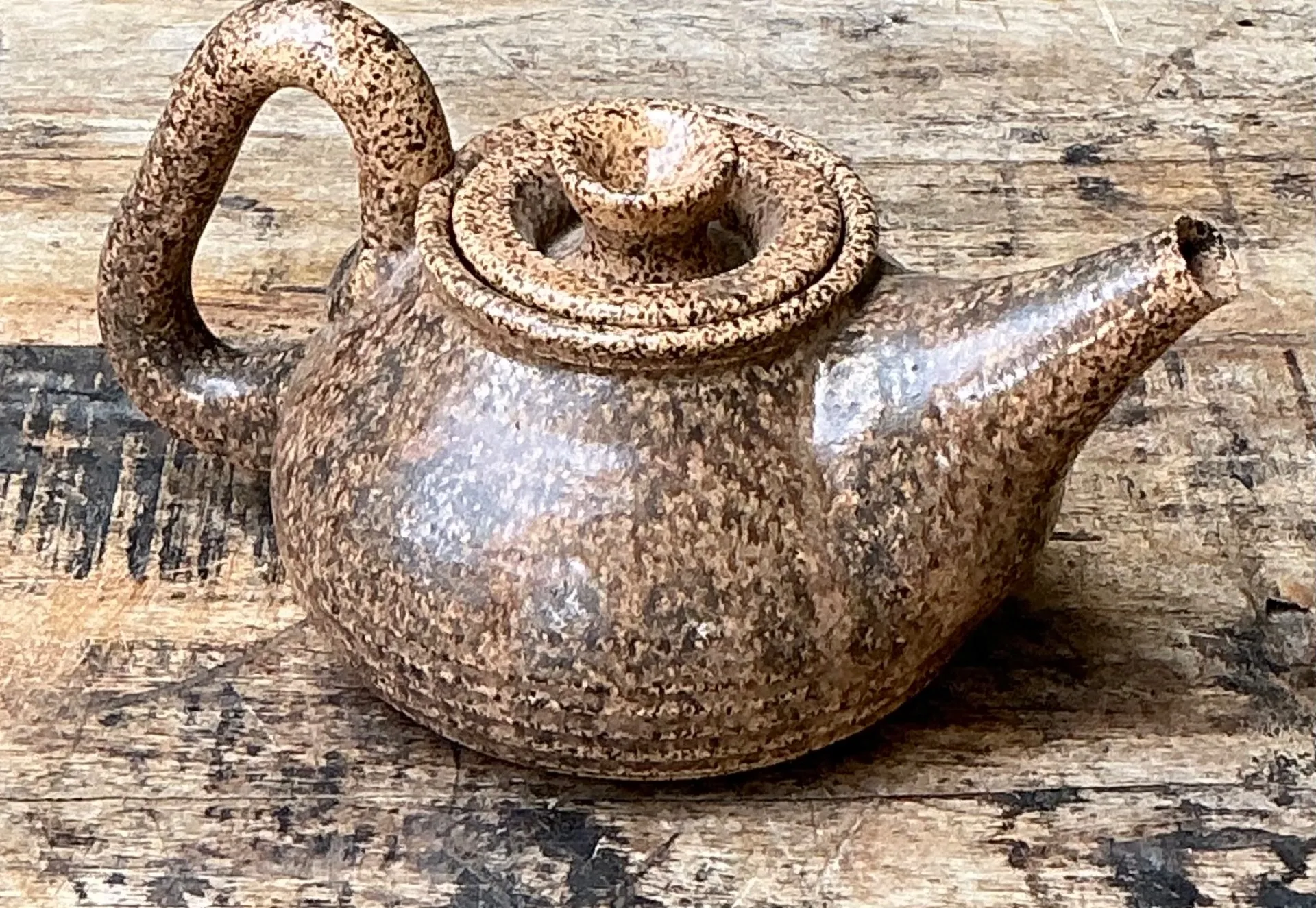Vintage Handcrafted Ceramic Teapot — additional photo 2