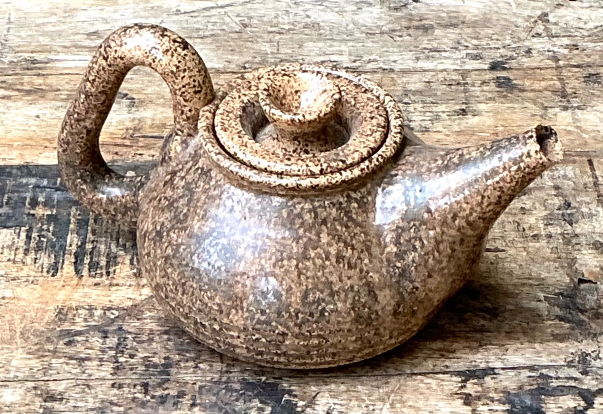 Vintage Handcrafted Ceramic Teapot — additional photo 4