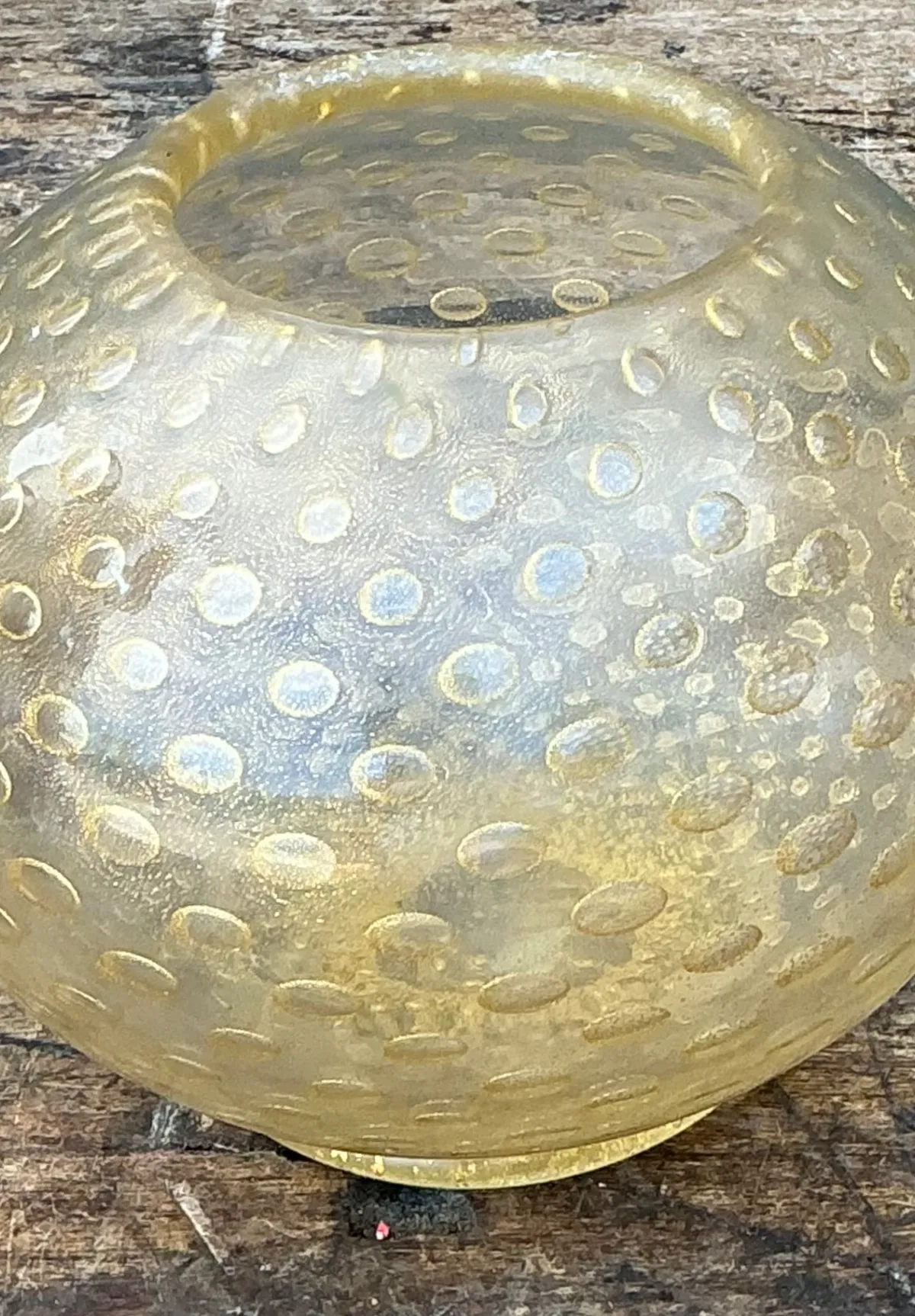 Vintage Gold Flecked Glass Bowl After Murano — additional photo 5