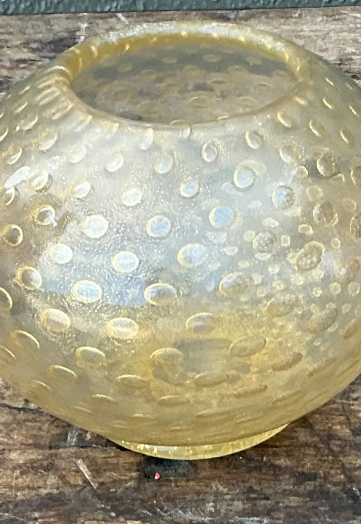 Vintage Gold Flecked Glass Bowl After Murano — additional photo 8