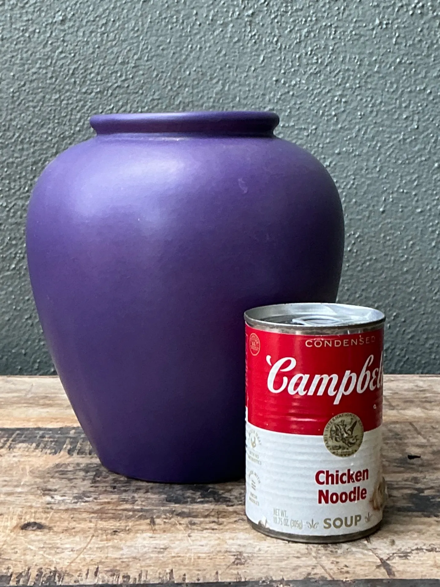 Vintage West German Handcrafted Purple Ceramic Vessel — additional photo 1