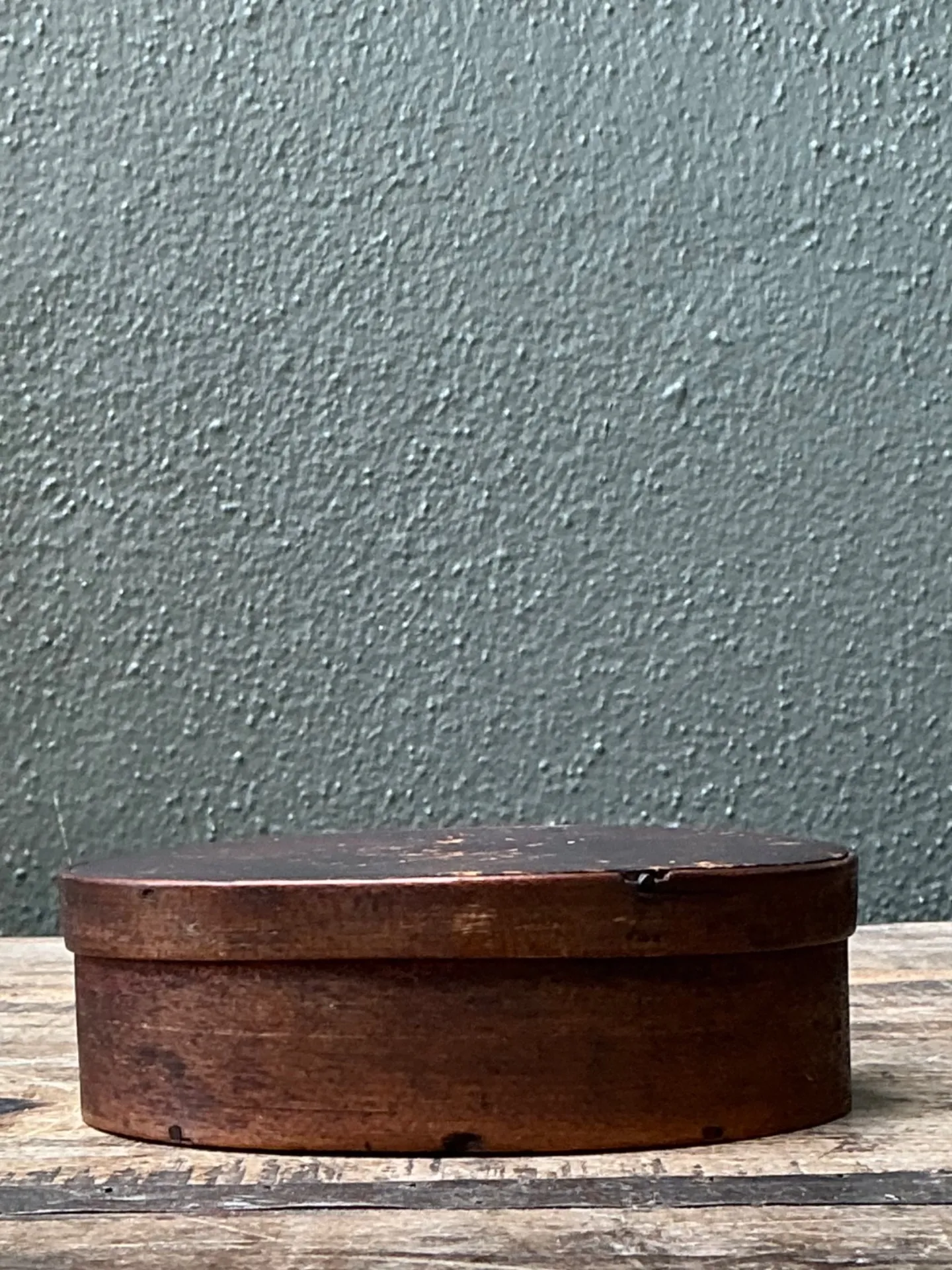 Vintage Rustic Shaker Style Wooden Oval Box — additional photo 7