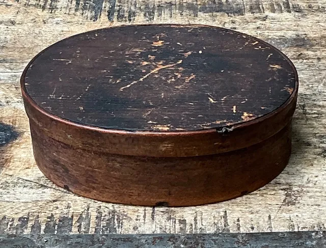 Vintage Rustic Shaker Style Wooden Oval Box — additional photo 4