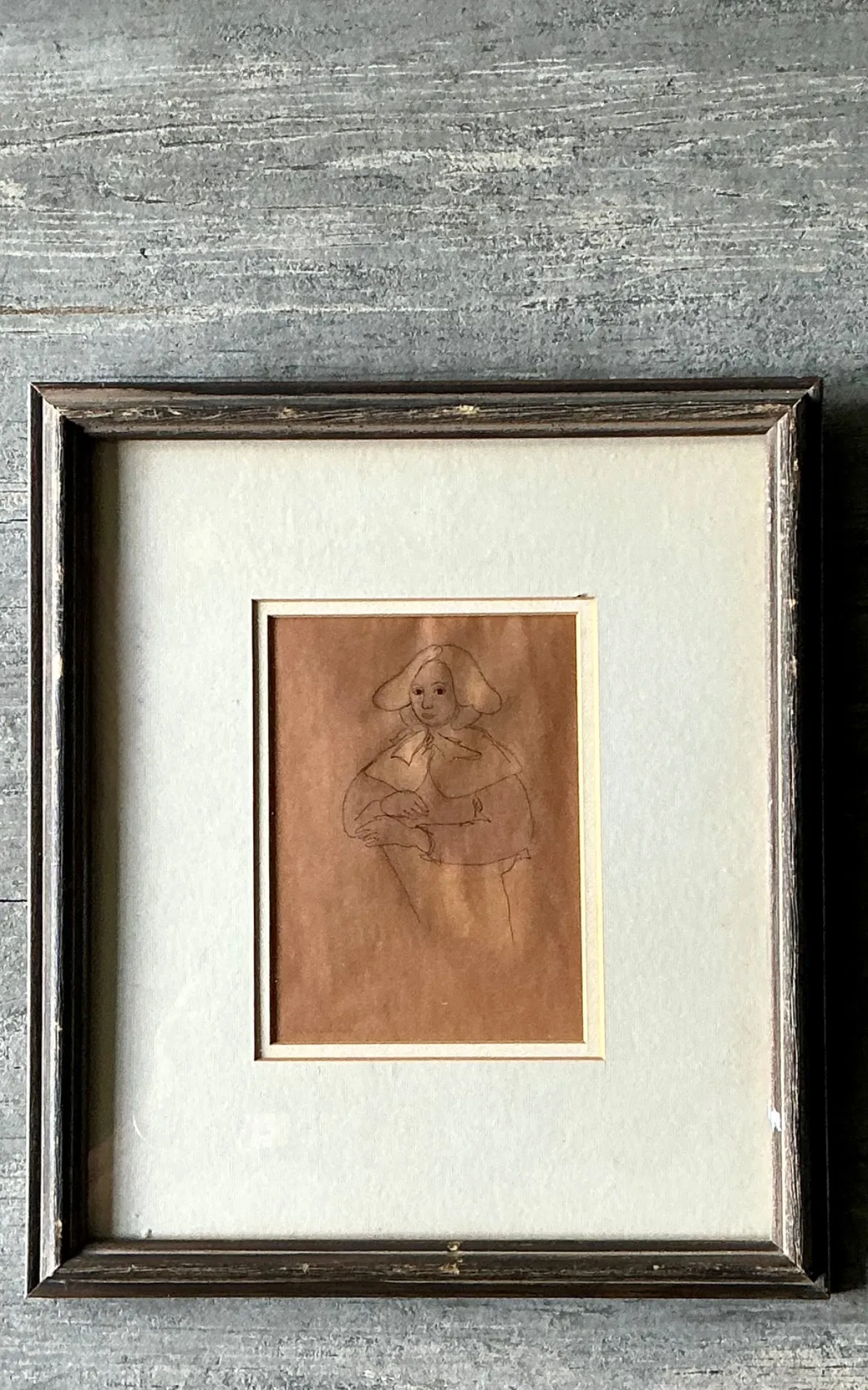 Vintage Portrait Drawing in Frame — additional photo 5
