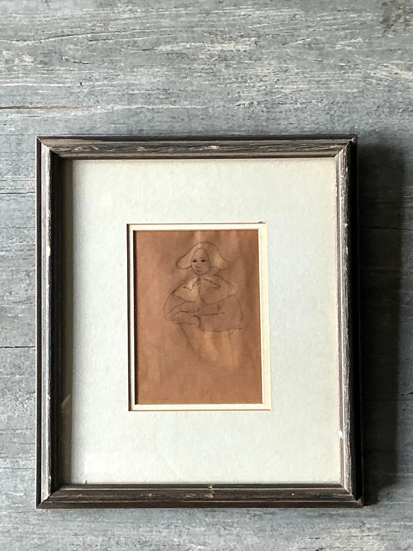 Vintage Portrait Drawing in Frame — additional photo 4