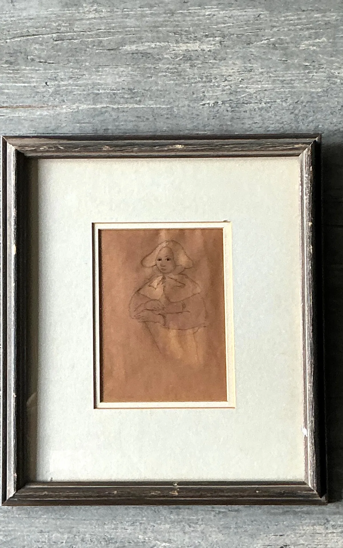 Vintage Portrait Drawing in Frame — additional photo 4