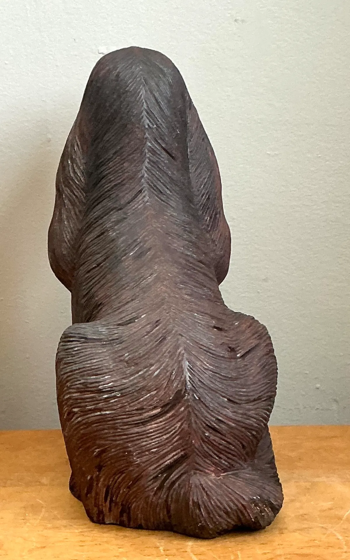 Vintage Carved Wood Dog Sculpture — additional photo 4
