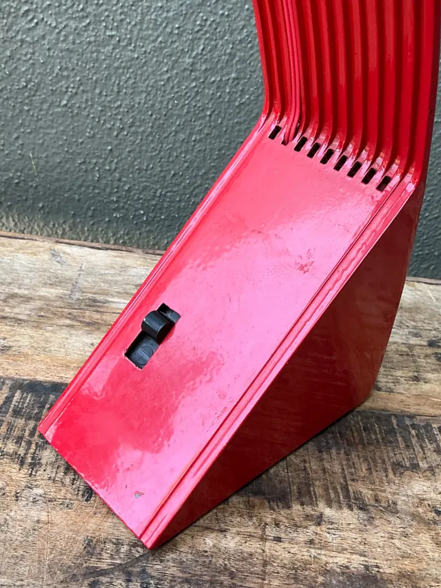 Vintage Italian Marco Zotta Red Arched Desk Lamp — additional photo 1