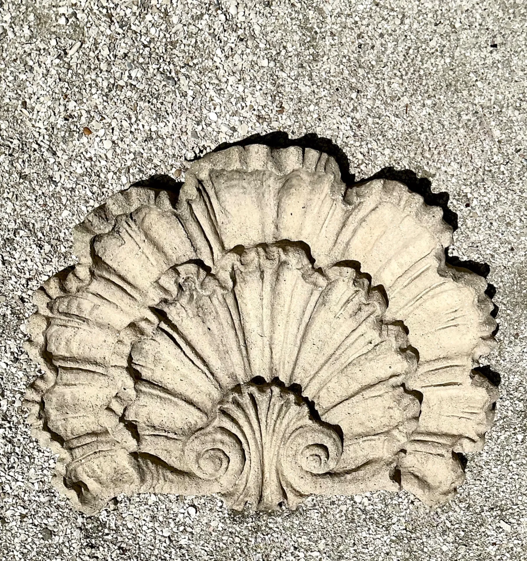 Vintage Concrete Shell Wall Plaque — additional photo 2