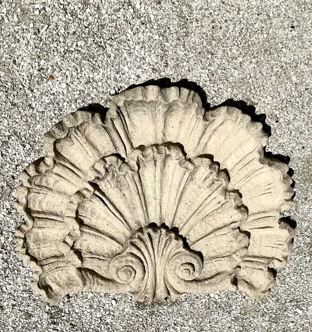 Vintage Concrete Shell Wall Plaque — additional photo 2