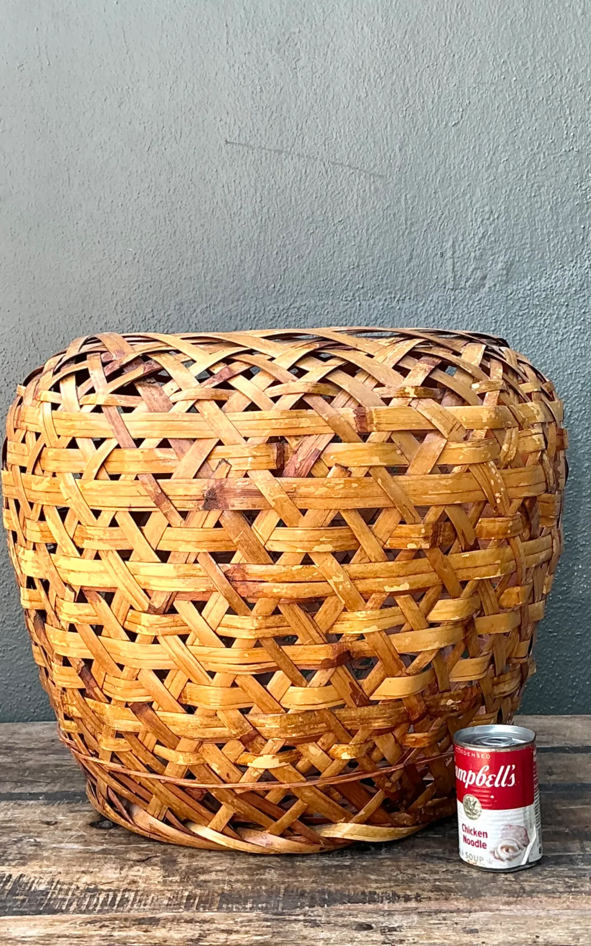 Vintage Japanese Ikebana Woven Rattan Basket — additional photo 6