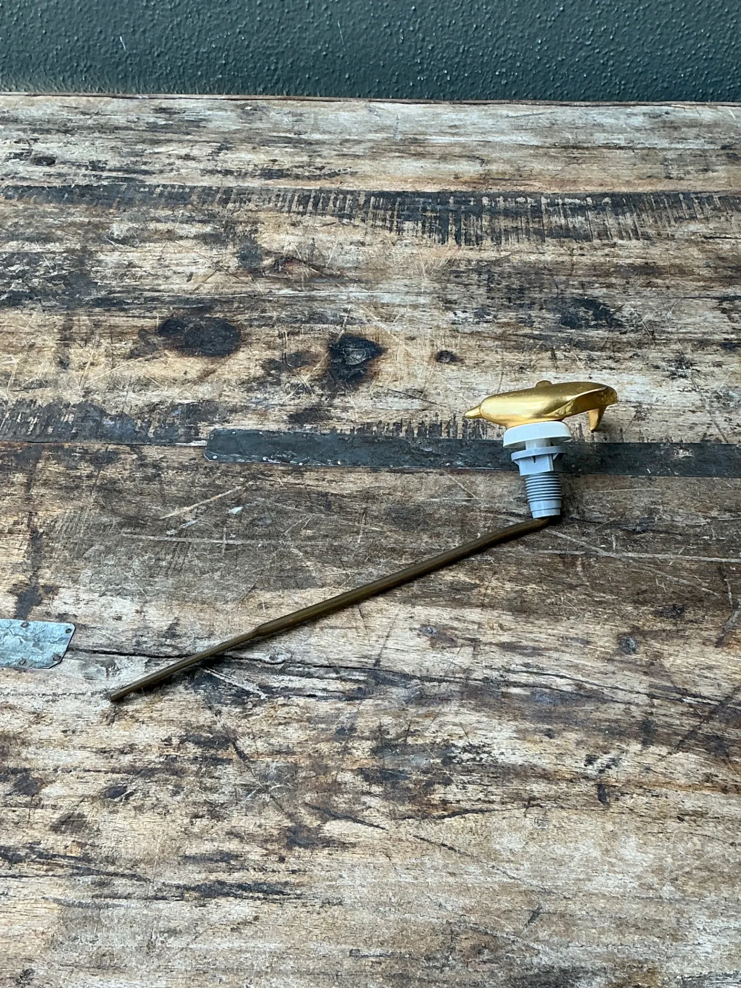 Vintage Brass Dolphin Toilet Handle — additional photo 8