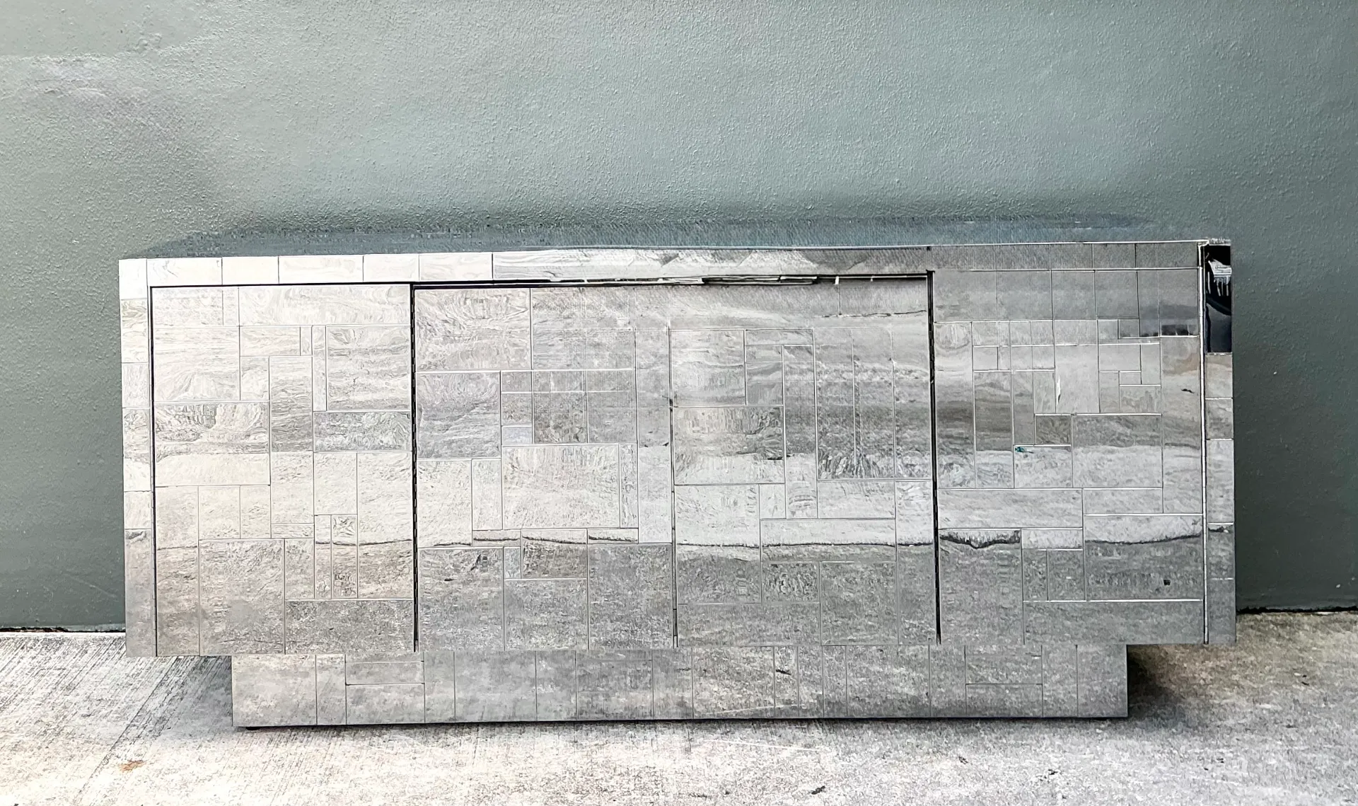 Vintage Paul Evans “Cityscape” Chrome Credenza — additional photo 1