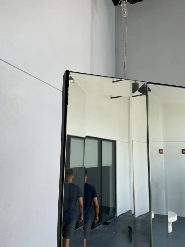 Vintage Beveled Mirrored Folding Screen — additional photo 5