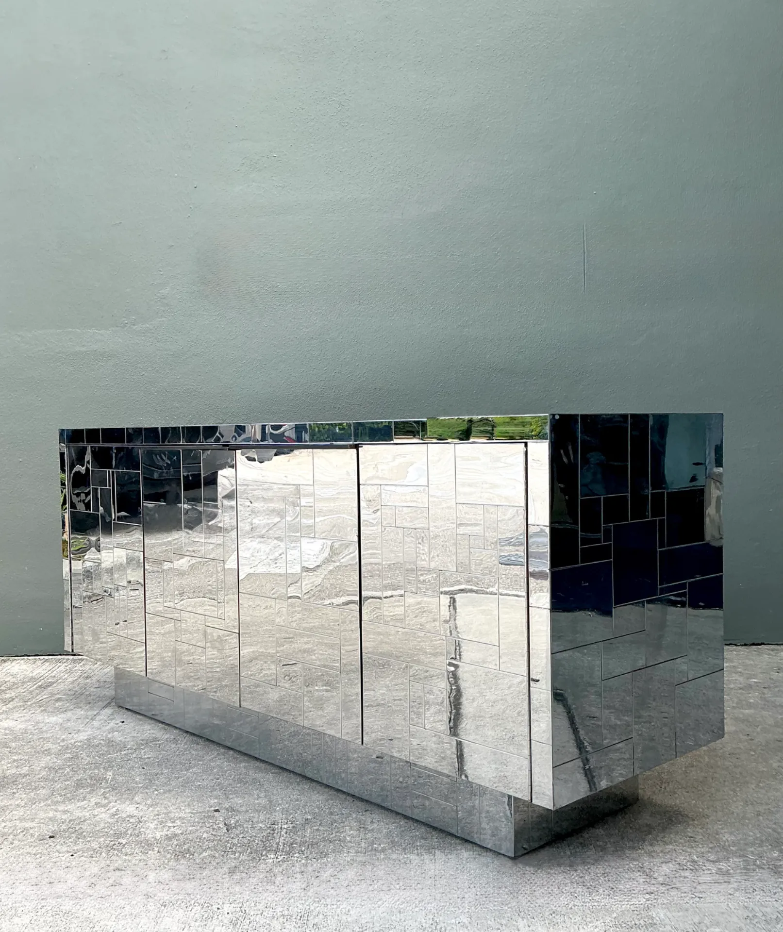 Vintage Paul Evans “Cityscape” Chrome Credenza — additional photo 2