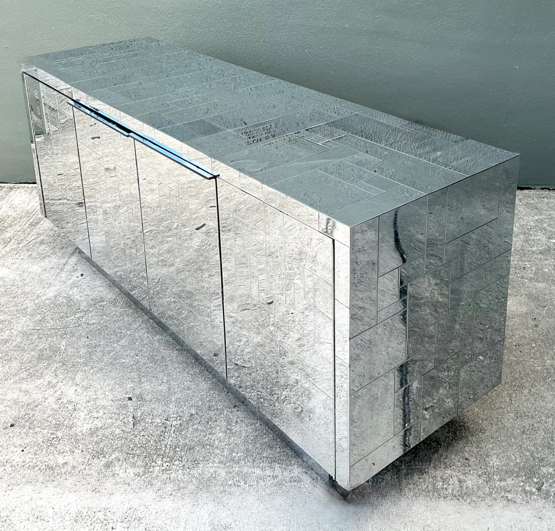Vintage Paul Evans “Cityscape” Chrome Credenza — additional photo 4