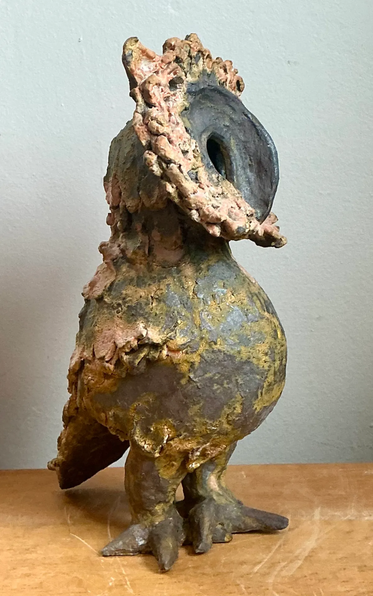 Vintage Handcrafted Ceramic Owl Sculpture — additional photo 5