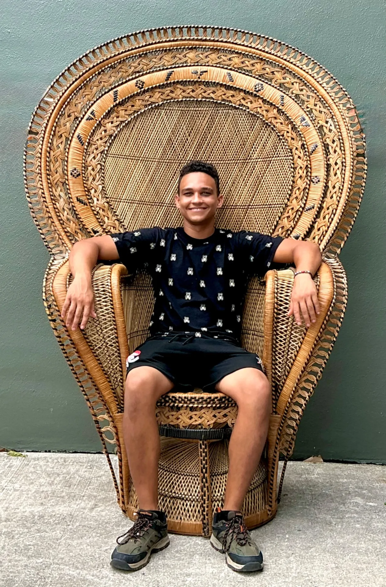 Vintage King Cobra Woven Rattan Peacock Chair — additional photo 4
