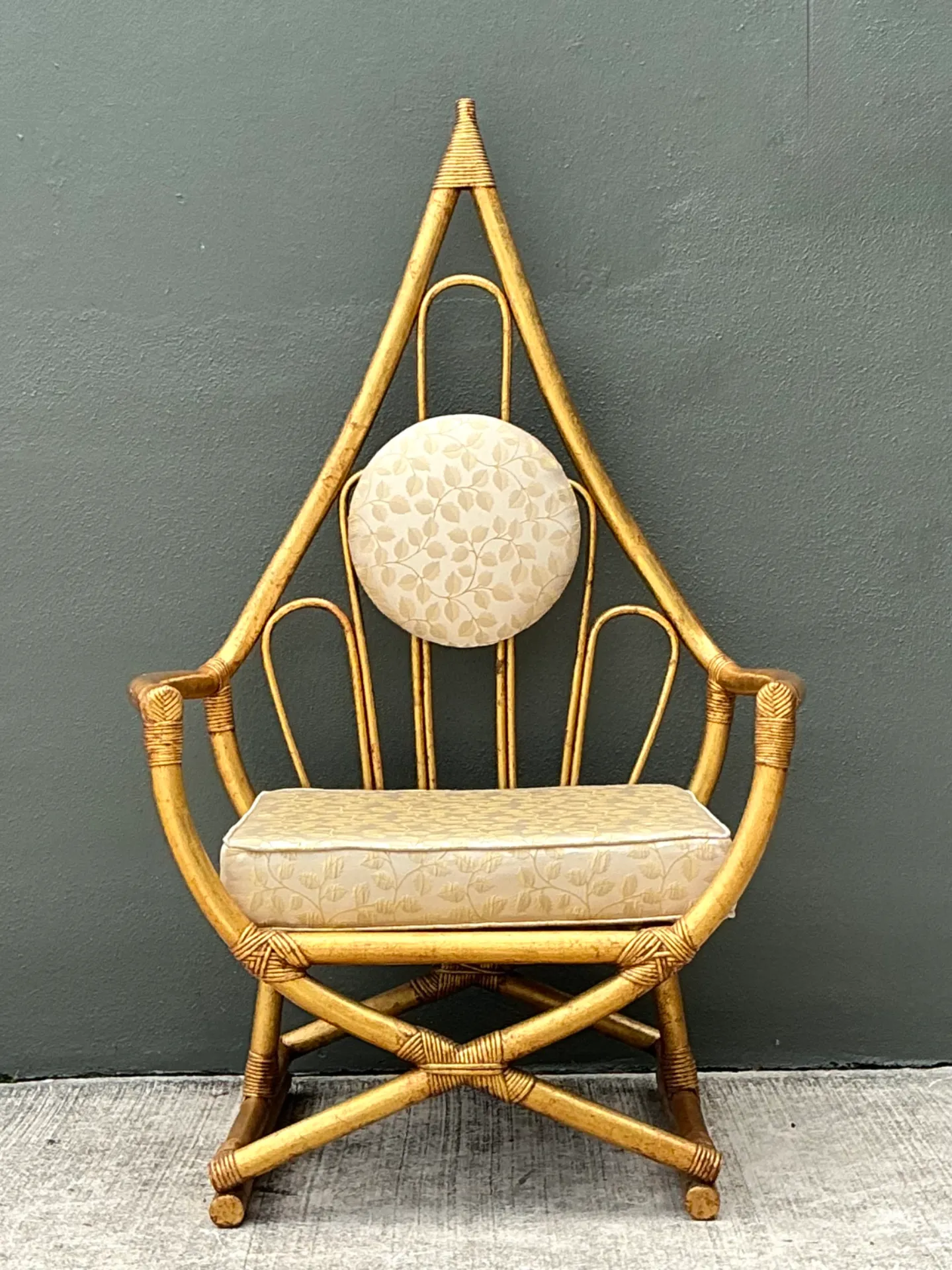Vintage Loop Rattan Chair After Henry Olko — additional photo 1