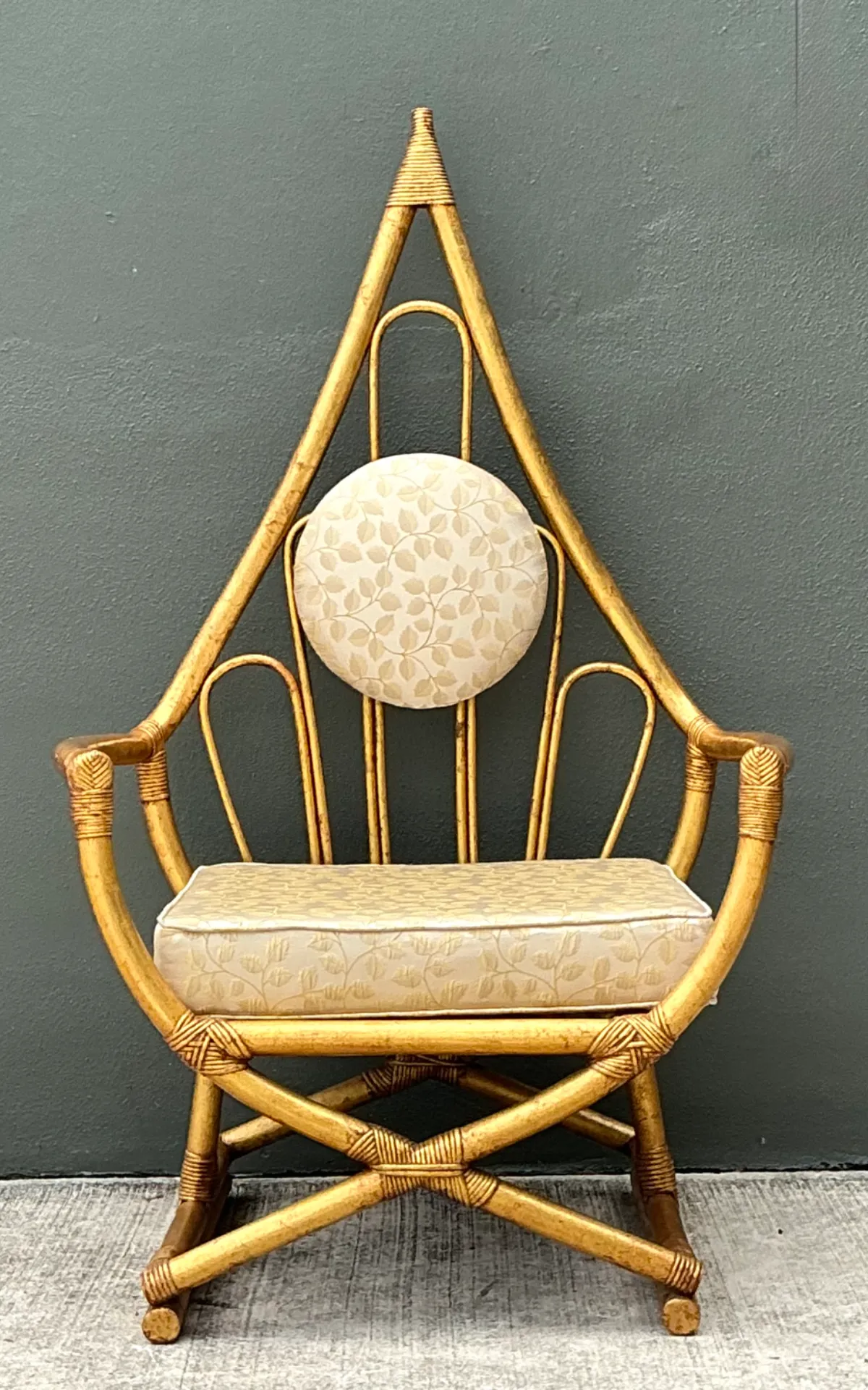 Vintage Loop Rattan Chair After Henry Olko