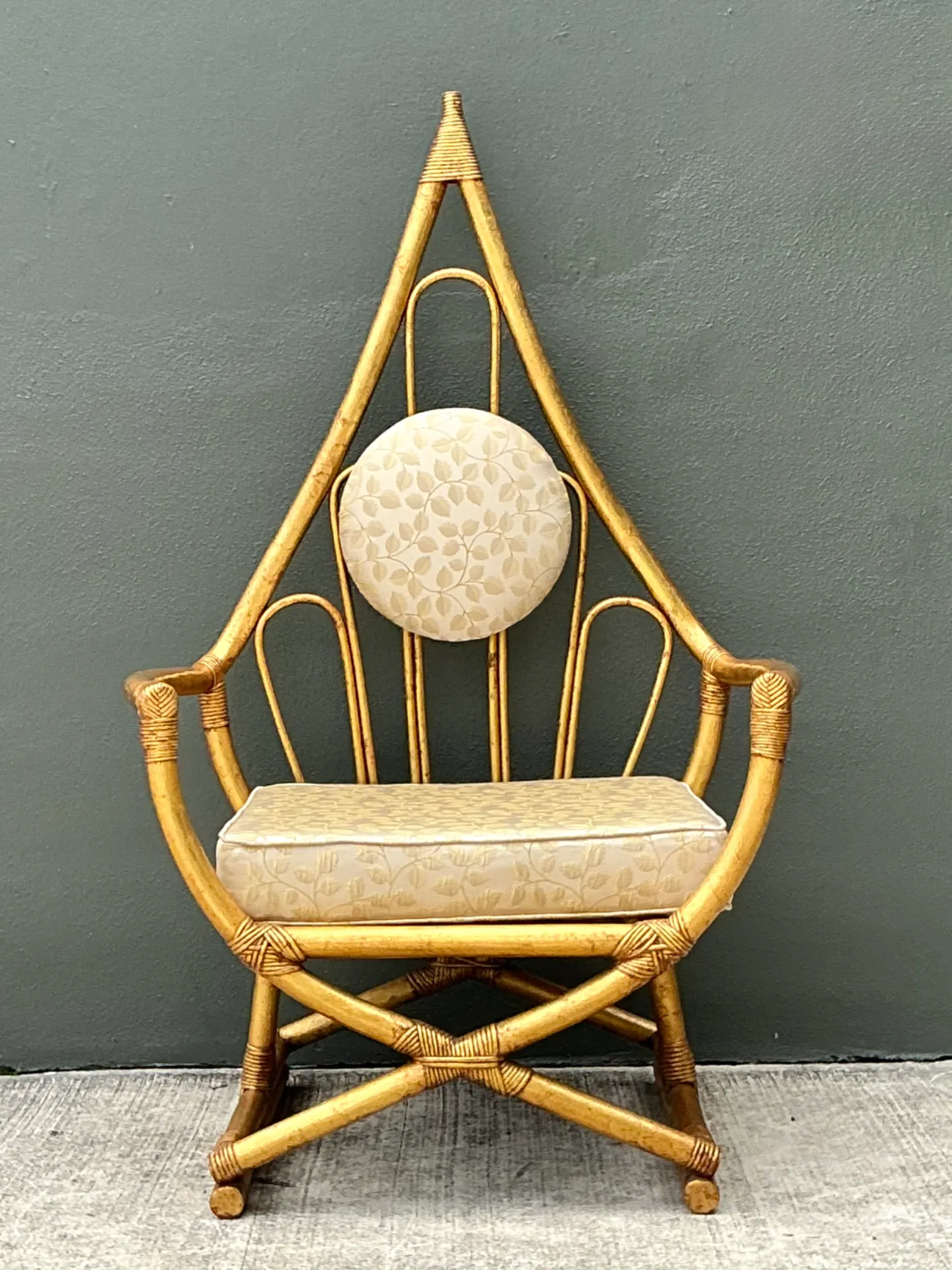 Vintage Loop Rattan Chair After Henry Olko — additional photo 8