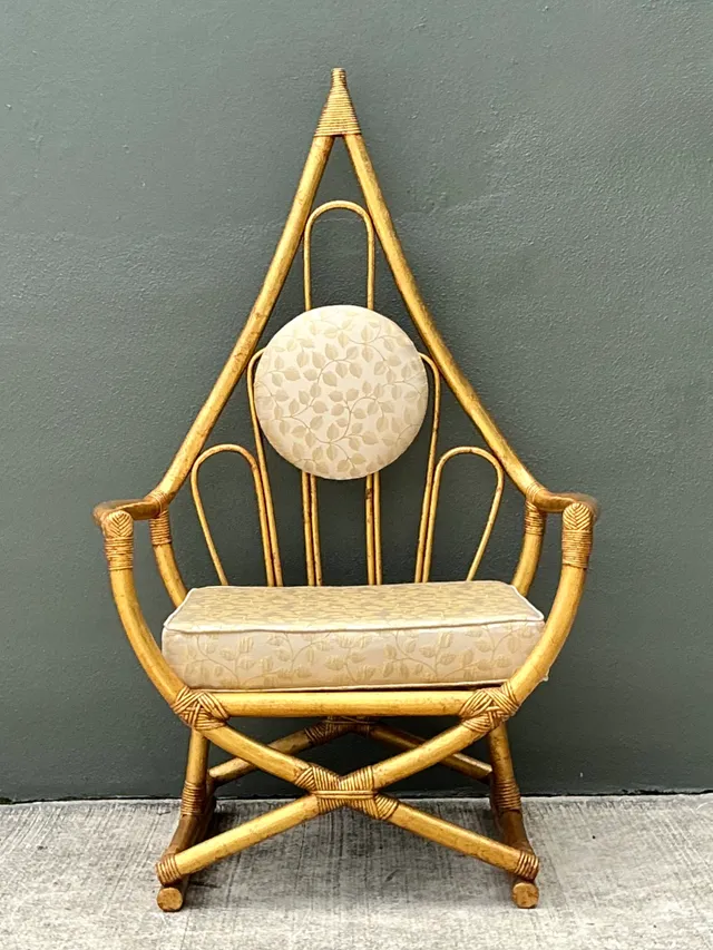 Vintage Loop Rattan Chair After Henry Olko — additional photo 8