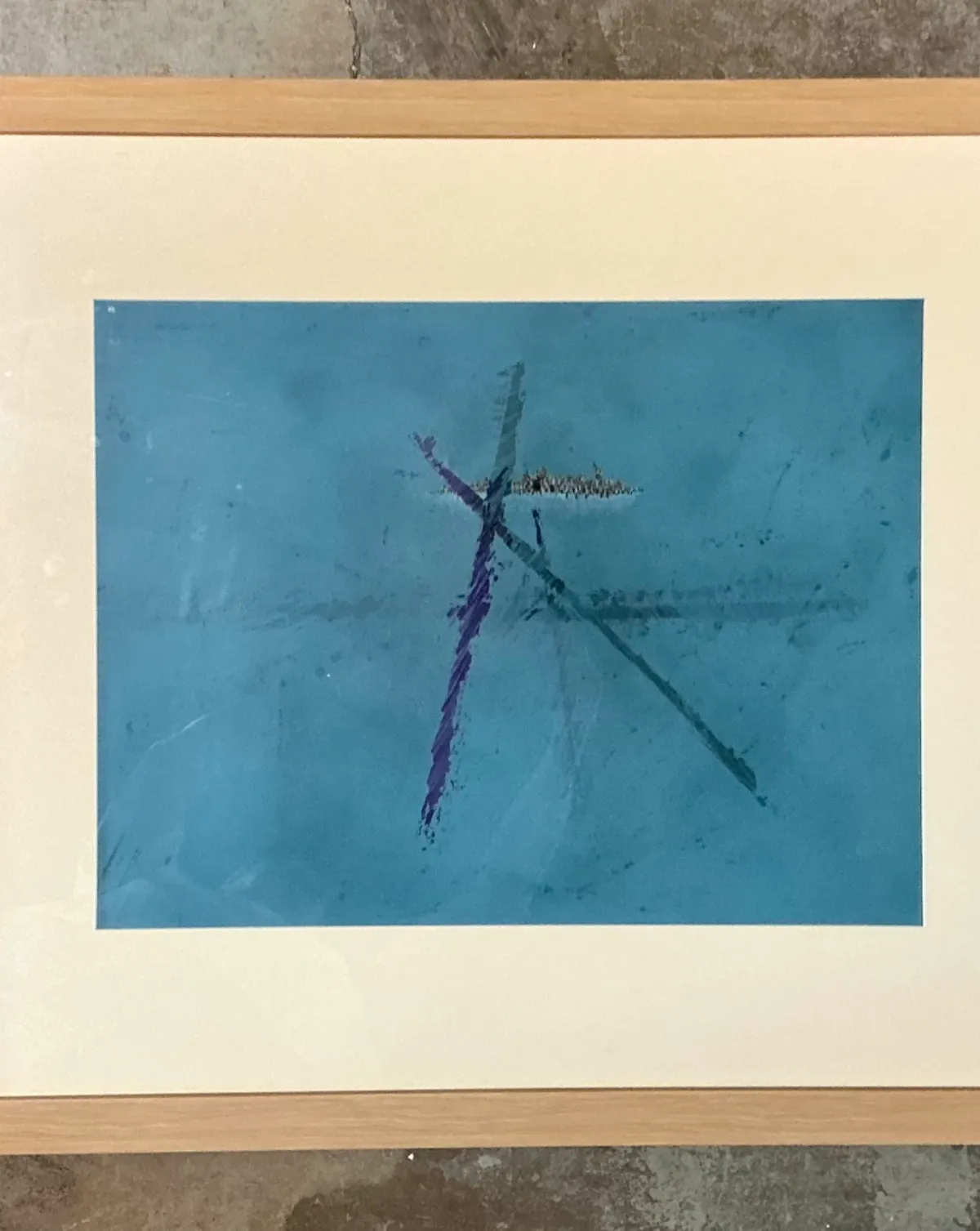 Vintage Original Abstract Oil Paining On Paper — additional photo 7