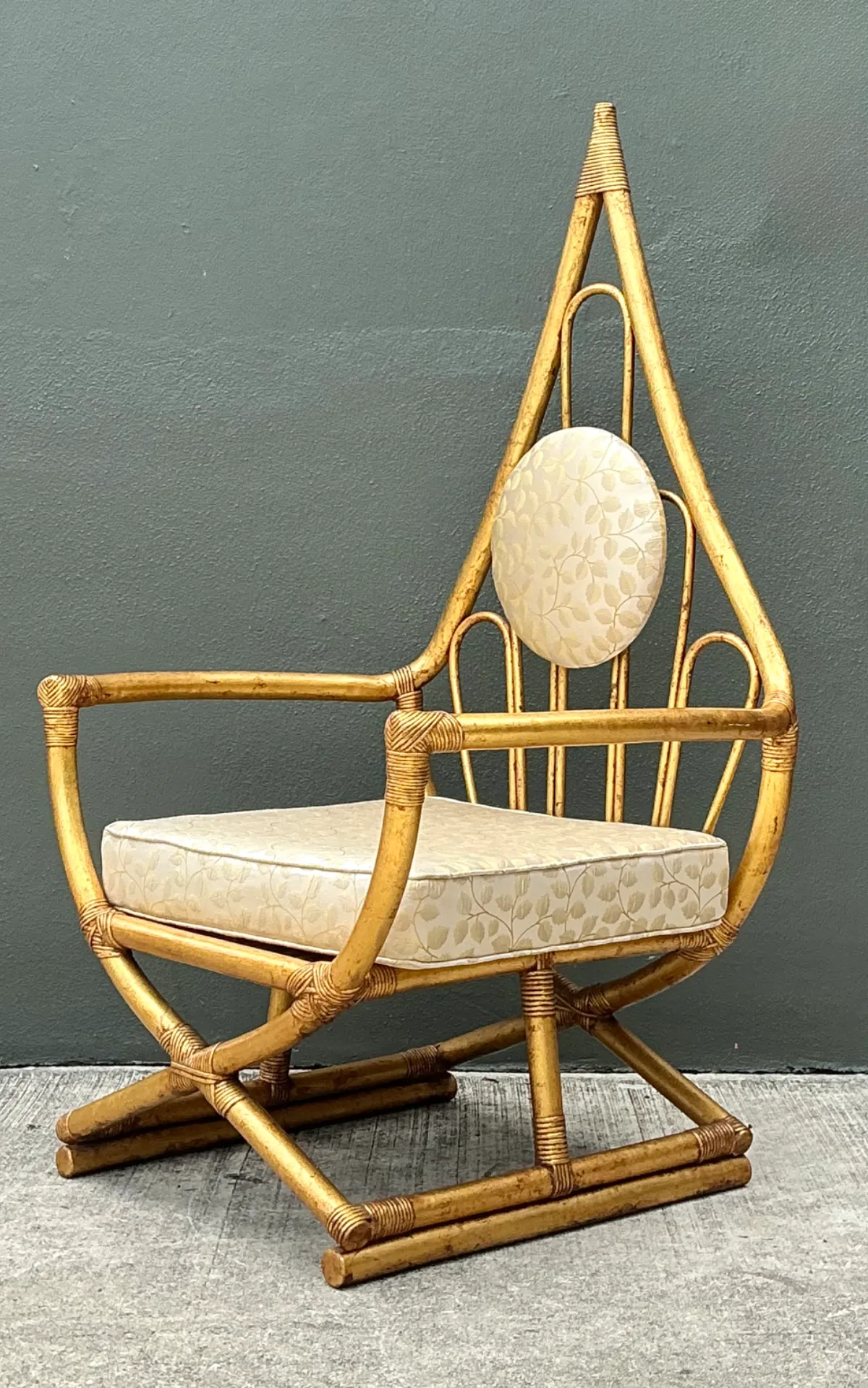 Vintage Loop Rattan Chair After Henry Olko — additional photo 2