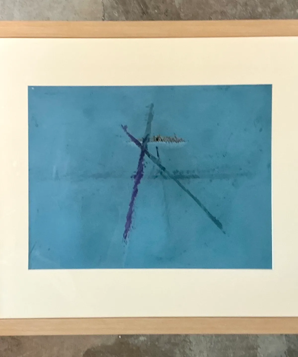Vintage Original Abstract Oil Paining On Paper