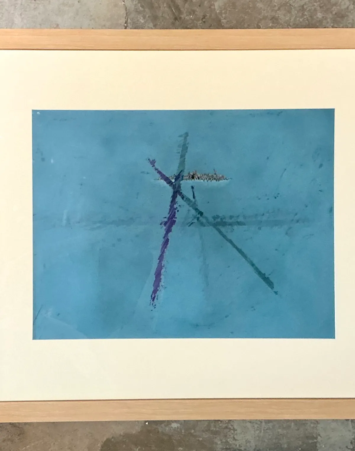 Vintage Original Abstract Oil Paining On Paper — additional photo 5