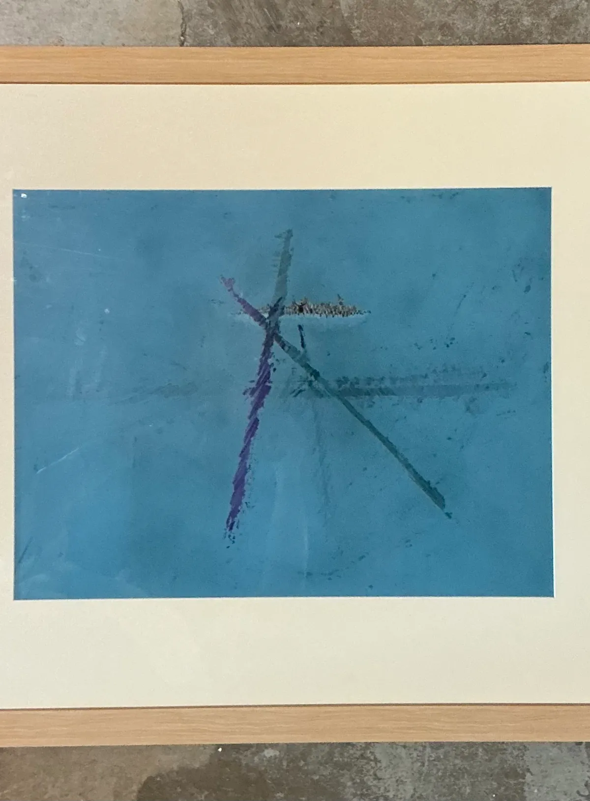 Vintage Original Abstract Oil Paining On Paper — additional photo 2