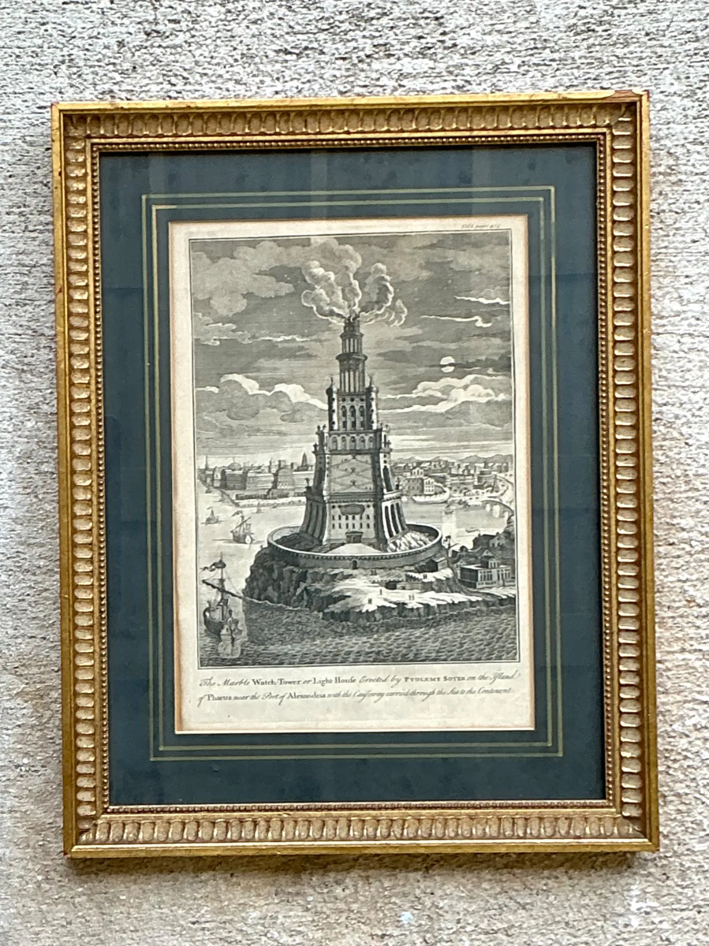 Antique Architectural Engraving in Gilt Frame — additional photo 1