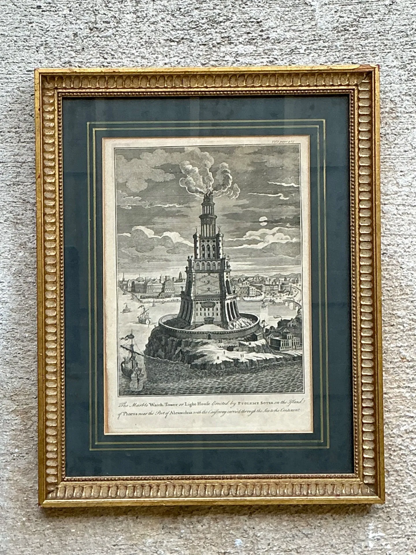 Antique Architectural Engraving in Gilt Frame — additional photo 3