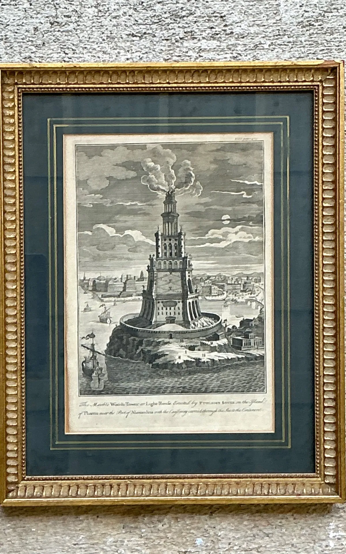 Antique Architectural Engraving in Gilt Frame — additional photo 2
