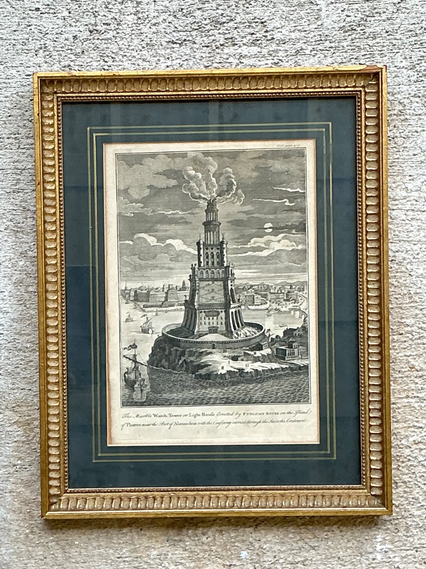 Antique Architectural Engraving in Gilt Frame — additional photo 4