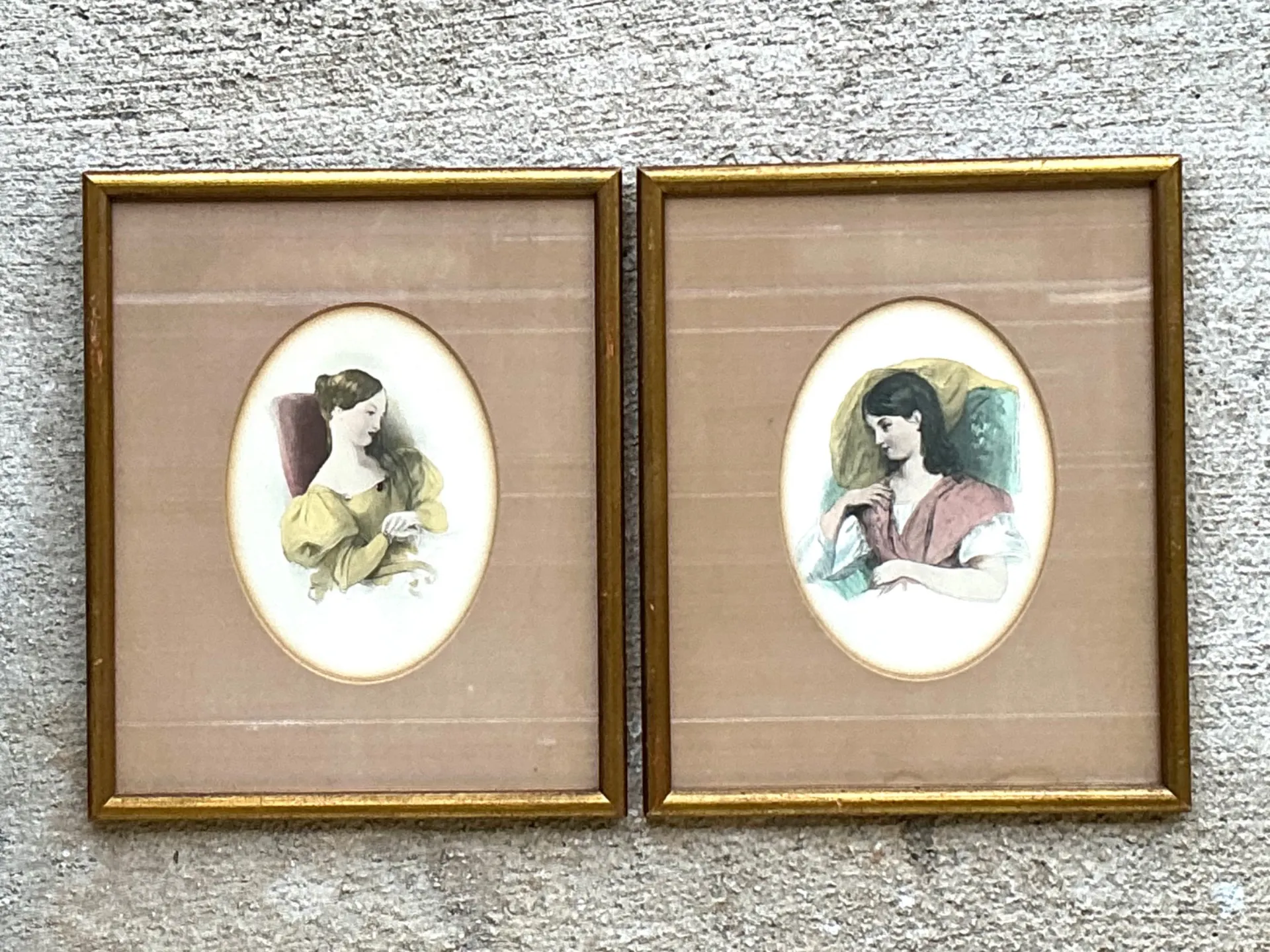 Vintage Portrait Engravings in Gilt Frames - Set of 2 — additional photo 7